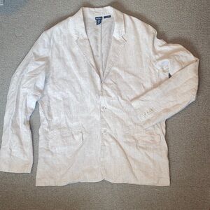 Daniel Hechter Light Beige 100% Linen blazer/Jacket sz XL